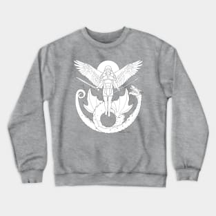 Fighting Angel and Dragon Crewneck Sweatshirt